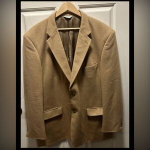 50R Camel Hair Tan Brown Blazer Joseph & Feiss Sport Coat Jacket Men's